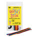 A yellow Wikki Stix Mini Play Pack box with red and blue text filled with colorful Wikki Stix.