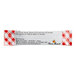 A Bonne Maman honey stick packet with a red and white checkered label.