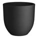 A black Lancaster Table & Seating Erin planter.