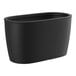 A black rectangular Lancaster Table & Seating Marie planter.