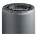 A grey plastic cylinder with a round top.