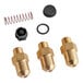 A group of brass fittings and springs.