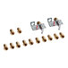 A white Cooking Performance Group liquid propane to natural gas conversion kit with two brass fittings and nuts.