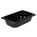 A Vollrath black polycarbonate food pan with a lid.