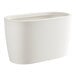 A white rectangular Lancaster Table & Seating Marie planter.
