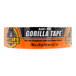 A roll of Gorilla black duct tape with a white label.