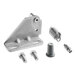 A MainStreet Equipment bottom right swing door hinge kit for refrigeration equipment with a metal bracket and screws.