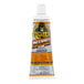 A close up of a Gorilla Clear Max Strength Construction Adhesive tube with orange and white text.