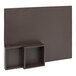 A brown box with a black lid.