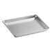 A Baker's Lane USA quarter size aluminum bun and sheet pan with curled rim on a white background.