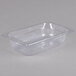 A clear plastic Vollrath food pan with a clear lid.