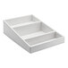 A white room360 faux leather organizer with three compartments.