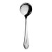 A Varick Helena stainless steel bouillon spoon with a handle.