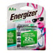 An Energizer package of 8 AA rechargeable batteries.