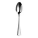 A close-up of a silver Elizabeth Varick teaspoon with a long handle.