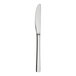 A Varick Lissome stainless steel butter knife with a silver handle on a white background.