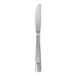 A silver Varick Estate dinner knife with a handle.