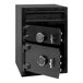 A black Cennox mail drop safe with double doors.