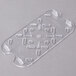 A clear polycarbonate Vollrath 29400 drain tray with holes.