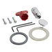 A plumbing kit for an American Standard touchless faucet with a nut, washer, and screw.