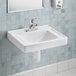 A white American Standard Decorum wall-mount commercial bathroom sink with a silver faucet above.