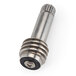 A close-up of a metal T&S hot spindle with a black rubber seal.