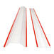 A white rectangular L.A. Baby Fingershield with white and red metal profiles.