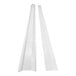 A white metal profile with two white plastic strips.