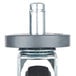 A Metro Super Erecta poly caster with a metal base and black knob.