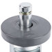 A Metro Super Erecta rubber caster with a round metal base and 1/4-20 threaded nut.