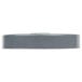 A close up of a Metro Super Erecta rubber caster with a gray plastic ring.