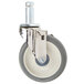 A Metro Max Polyurethane caster wheel with a grey metal plate.