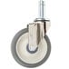 A Metro Max polyurethane castor with a metal wheel and screw.
