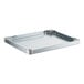 A silver rectangular metal tray with screws attached underneath.