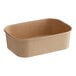 A rectangular brown Choice kraft paper take-out container with a lid.