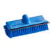 A close up of a blue Lavex brush head with a black handle.