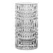 A Nachtmann clear long drink glass with a diamond pattern.