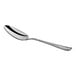 A Choice Milton stainless steel serving spoon with a silver handle.