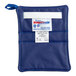 A blue Tucker Safety Products hot pad pouch with a white label.