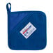 A blue Tucker Safety Products Blue Nomex Hot Pad with a white label.