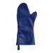 A blue Tucker Safety oven mitt with a removable liner.