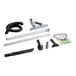 A ProTeam backpack vacuum with various accessories and tools including a ProBlade carpet floor kit.