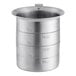 A metal Choice aluminum measuring cup with a pour lip.
