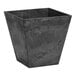 A Novelty Manufacturing Co. Ella black square planter with a black base.