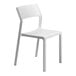 A Nardi Trill Bistrot Bianco resin outdoor dining chair with a white seat and back.