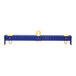 A blue and yellow metal beam with yellow handles.