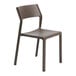 A brown plastic Nardi Trill Bistrot dining chair.