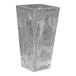 A grey rectangular Novelty Manufacturing Co. Ella tall square planter.