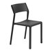 A black Nardi Trill Bistrot resin outdoor dining chair.