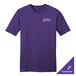 A purple District t-shirt with the word "shadestep" in white.